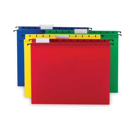 Smead Poly Hanging Folders, Letter Size, 1/5-Cut Tabs, Assorted Colors, PK12, 12PK 64026